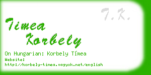 timea korbely business card